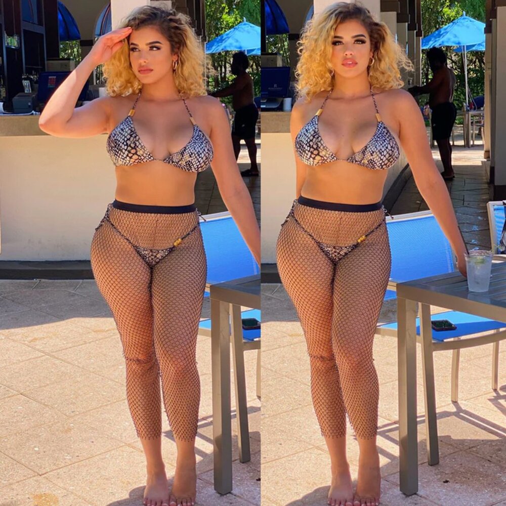 Sexy Crystal Fishnet Leggings Pants Onesize